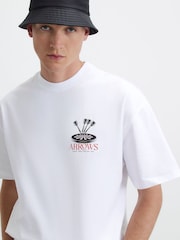 River Island White Oversized Dart Arrows T-Shirt - Image 2 of 4