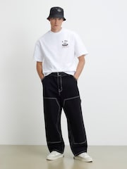 River Island White Oversized Dart Arrows T-Shirt - Image 4 of 4