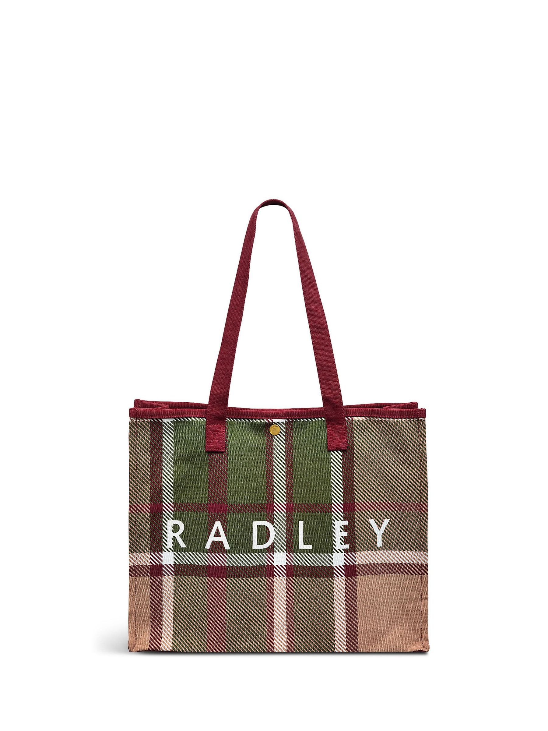 Buy Radley London Large Red Autumn Check Open Top Tote Bag from Next Luxembourg