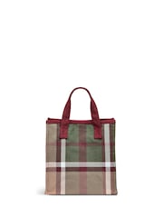 Radley London Small Red Autumn Check Open Top Grab Bag - Image 2 of 4