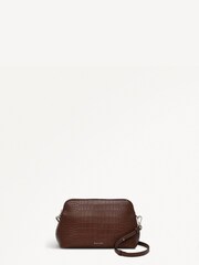 Radley London Medium Liverpool Street Icon Faux Croc Ziptop Cross-Body Brown Bag - Image 1 of 4