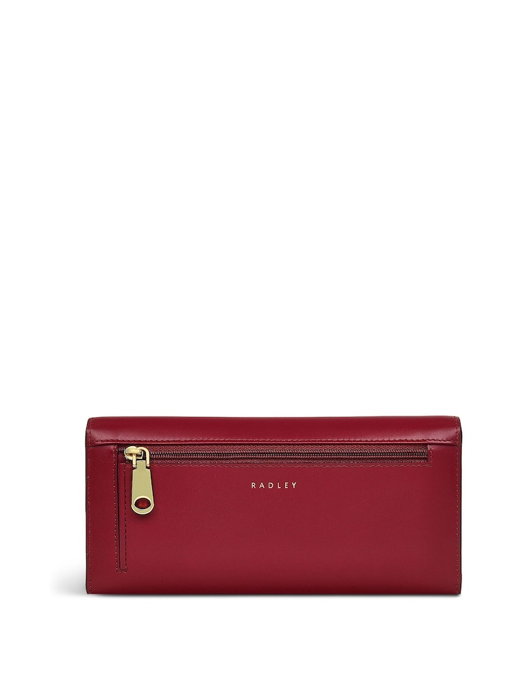 Radley London Large Red Heritage Dog Outline Flapover Matinee Purse - Image 2 of 4
