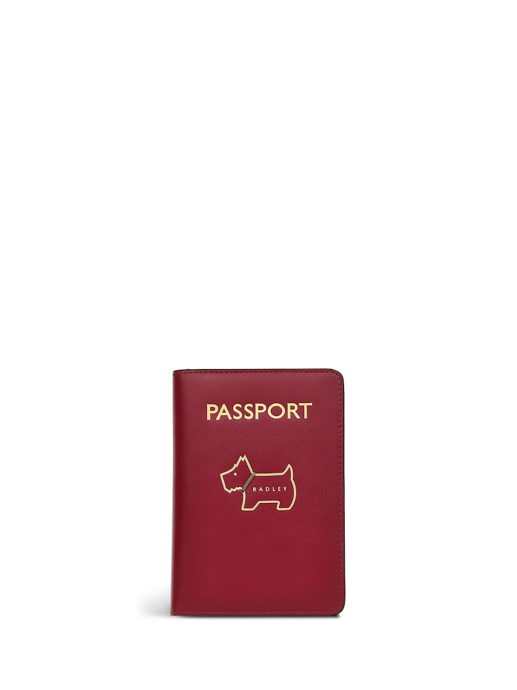 Radley London Red Heritage Dog Outline Passport Cover - Image 1 of 3
