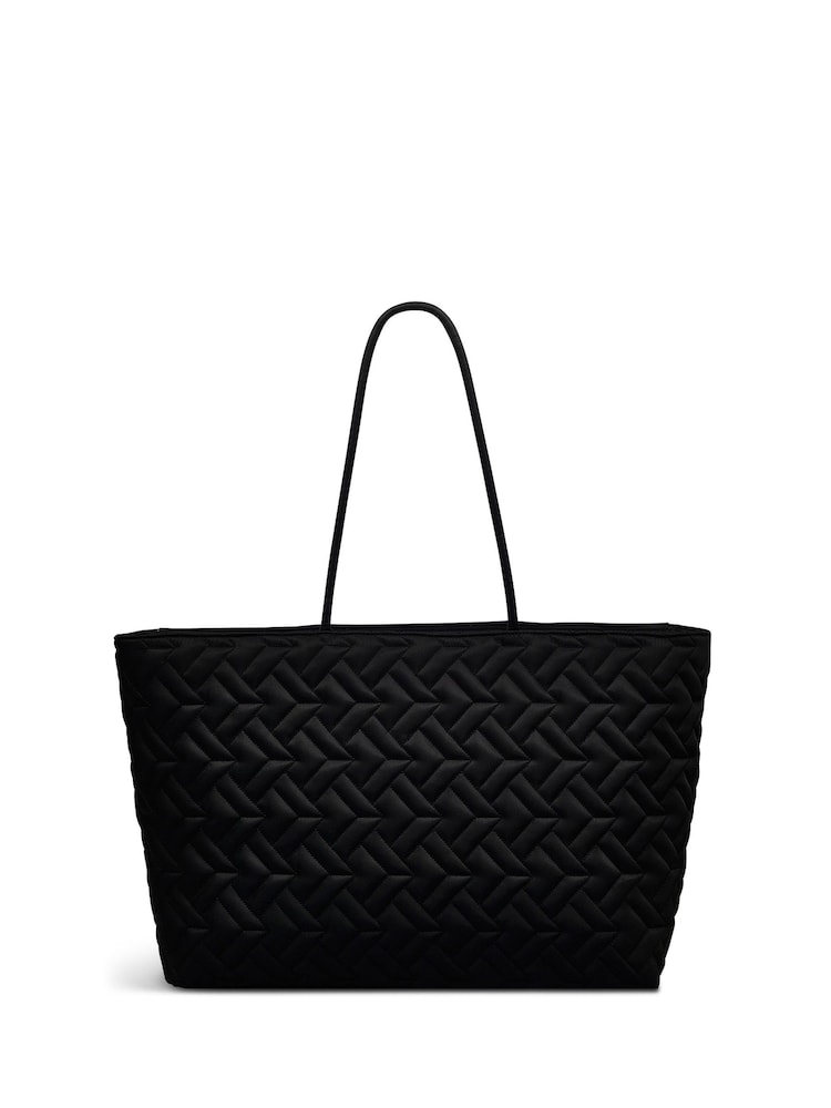 Radley Large Holland Park Quilt Zip Top Black Tote Bag - Image 2 of 6