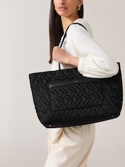 Radley Large Holland Park Quilt Zip Top Black Tote Bag - Image 6 of 6