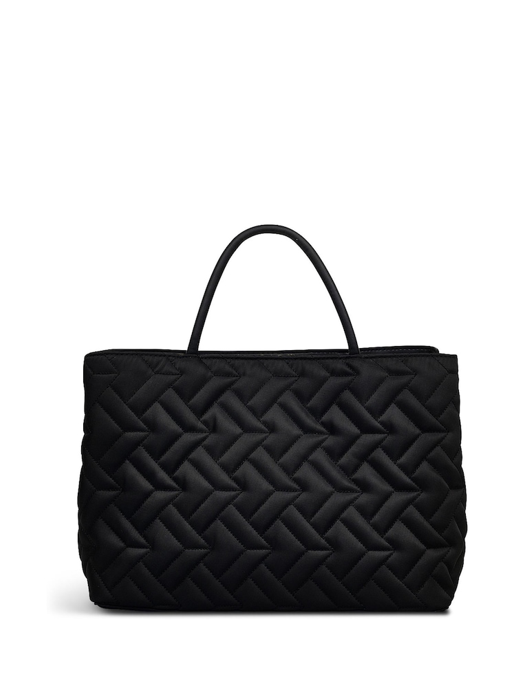 Radley London Medium Holland Park Quilt Grab Top Tasche mit Reißverschluss in Schwarz - Bild 2 von 5 Radley London Medium Holland Park Quilt Grab Top Tasche mit Reißverschluss in Schwarz - Bild 2 von 5