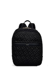Radley Medium Holland Park Quilt Zip Top Black Backpack - Image 1 of 5