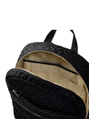 Radley Medium Holland Park Quilt Zip Top Black Backpack - Image 3 of 5