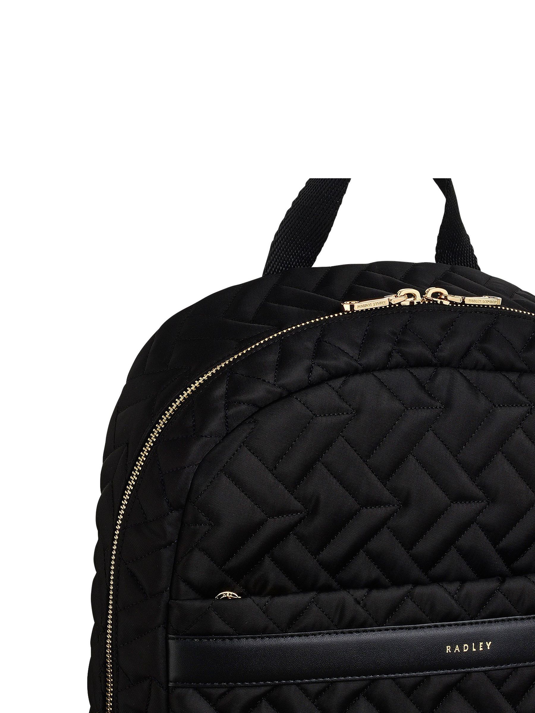 Buy Radley Medium Holland Park Quilt Zip Top Black Backpack