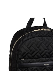 Radley Medium Holland Park Quilt Zip Top Black Backpack - Image 4 of 5