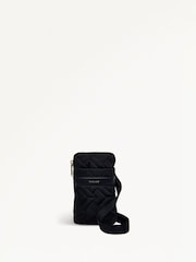 Radley Medium Holland Park Quilt Zip Around Phone Black Cross-Body Bag - Image 1 of 5