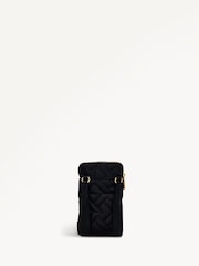 Radley Medium Holland Park Quilt Zip Around Phone Black Cross-Body Bag - Image 2 of 5