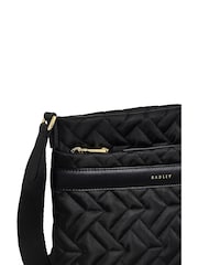 Radley Small Holland Park Quilt Zip Top Cross-Body Black Bag - Image 4 of 5