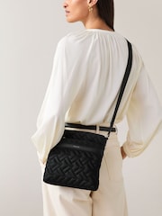 Radley Small Holland Park Quilt Zip Top Cross-Body Black Bag - Image 5 of 5