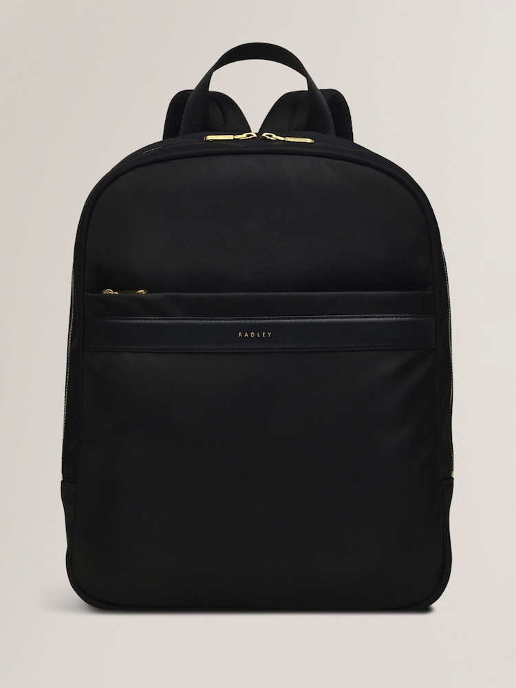 Radley Medium Holland Park Zip Top Black Backpack - Imagen 1 de 4 Radley Medium Holland Park Zip Top Black Backpack - Imagen 1 de 4