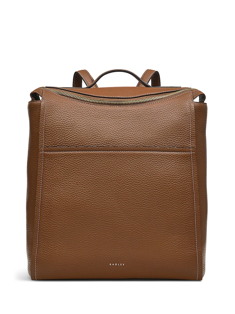 Mochila marrón mediana con cremallera Oak Street de Radley London - Imagen 1 de 5