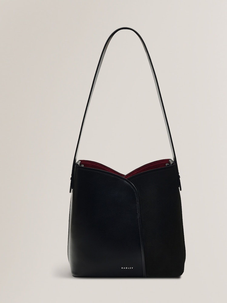 Radley London Medium The Cordelia Open-Top Shoulder Black Bag - Image 1 of 6 Radley London Medium The Cordelia Open-Top Shoulder Black Bag - Image 1 of 6