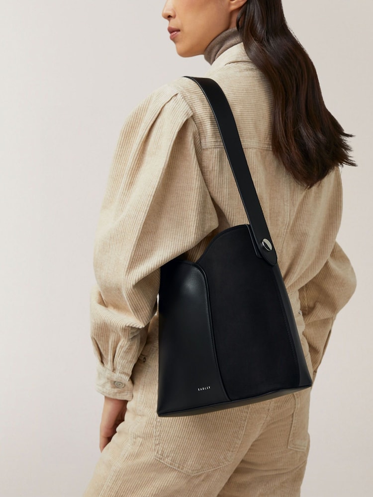Radley London Medium The Cordelia Open-Top Shoulder Black Bag - Image 6 of 6 Radley London Medium The Cordelia Open-Top Shoulder Black Bag - Image 6 of 6