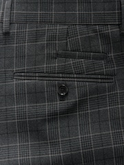 Antraciet - Pantalon van gebiesd maatsnitkostuum met ruit - Image 10 of 10