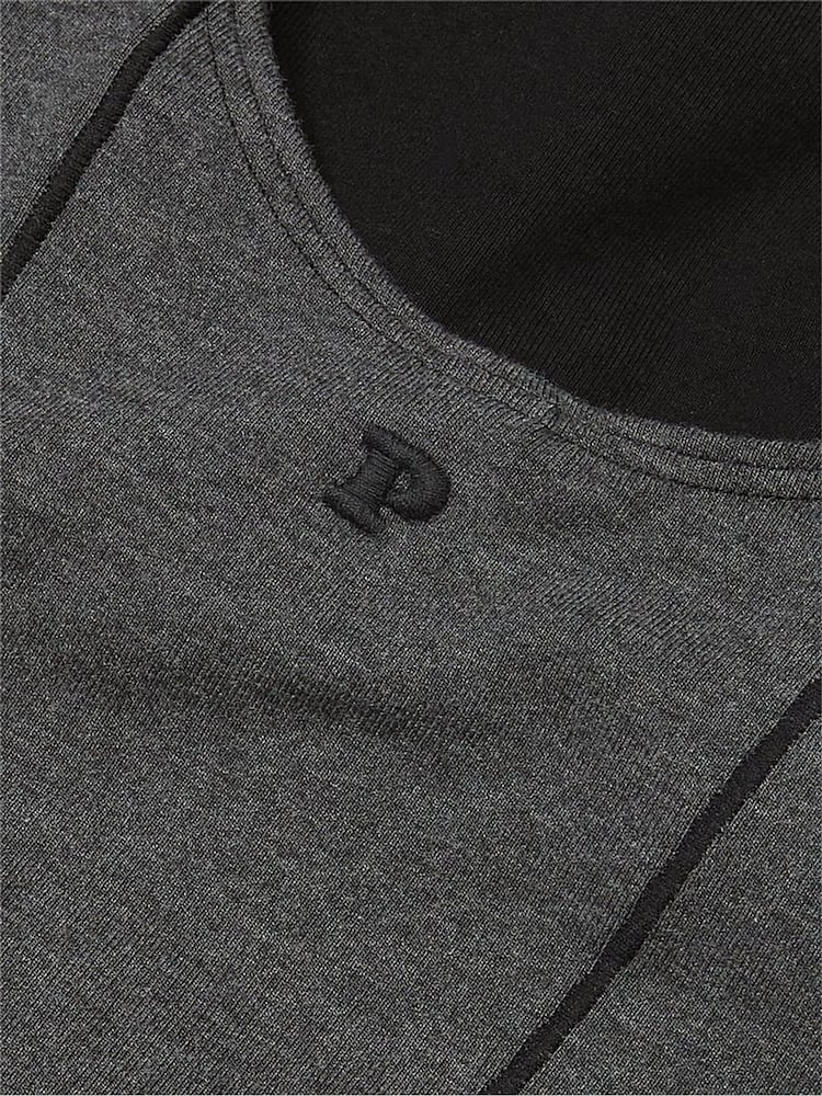 Victoria's Secret PINK Charcoal Heather Grey Cotton Scoop Sports Bra Top - Image 4 of 4
