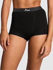 Victoria's Secret PINK Black Diamante High Waist Cotton Logo Knickers - Image 1 of 1