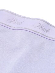Victoria's Secret PINK Purple Cloud Short Cotton Logo Shimmer Knickers - Image 4 of 4