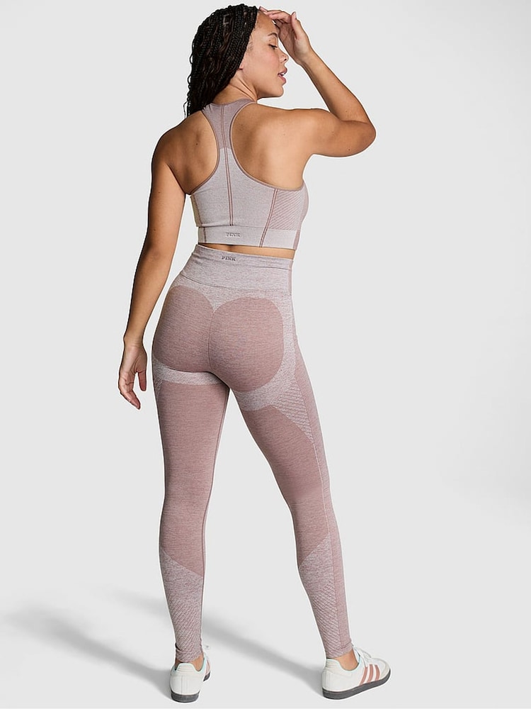 Victoria's Secret PINK Iced Coffee Brown Marl Seamless Leggings - Image 2 of 3