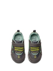 Clarks Grey Standard Fit (F) Steggy2 Park Toddler Shoes - Image 5 of 8
