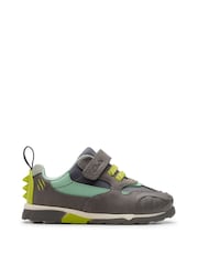 Clarks Grey Wide Fit (G) Steggy2 Park Toddler Shoes - Image 1 of 8