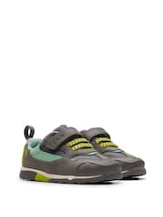 Clarks Grey Wide Fit (G) Steggy2 Park Toddler Shoes - Image 4 of 8