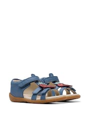 Clarks Blue Standard Fit (F) Leather Playsun Reef  T. Sandals - Image 4 of 7