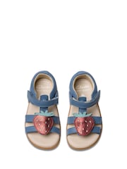 Clarks Blue Standard Fit (F) Leather Playsun Reef  T. Sandals - Image 5 of 7