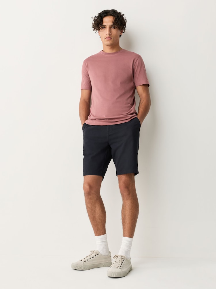 Dark Navy 100% Cotton Chino Shorts - Image 2 of 6