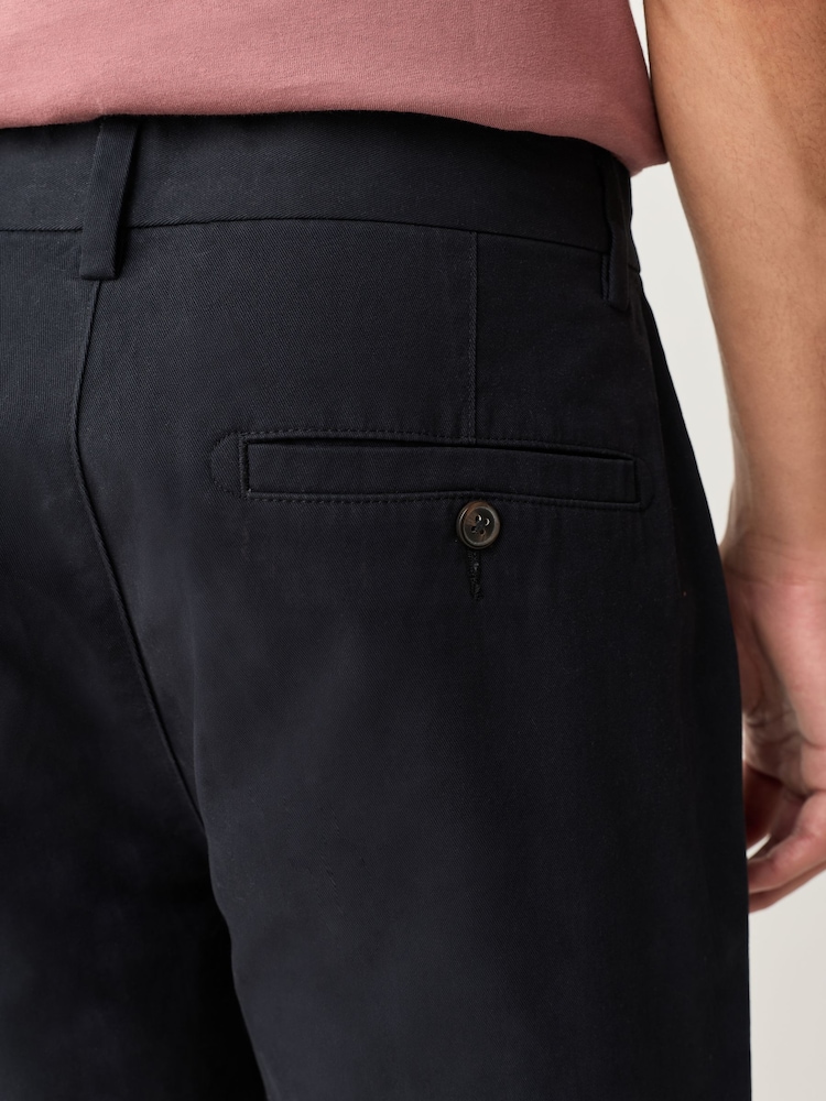 Dark Navy 100% Cotton Chino Shorts - Image 6 of 6