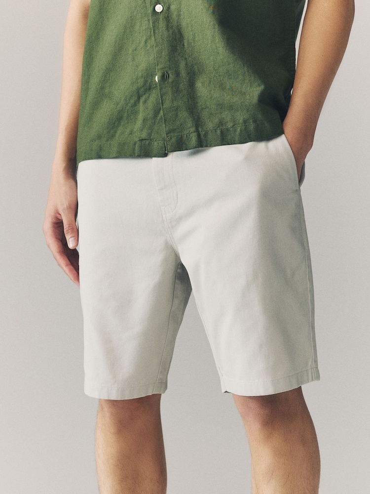 Bone 100% Cotton Chino Shorts - Image 1 of 1