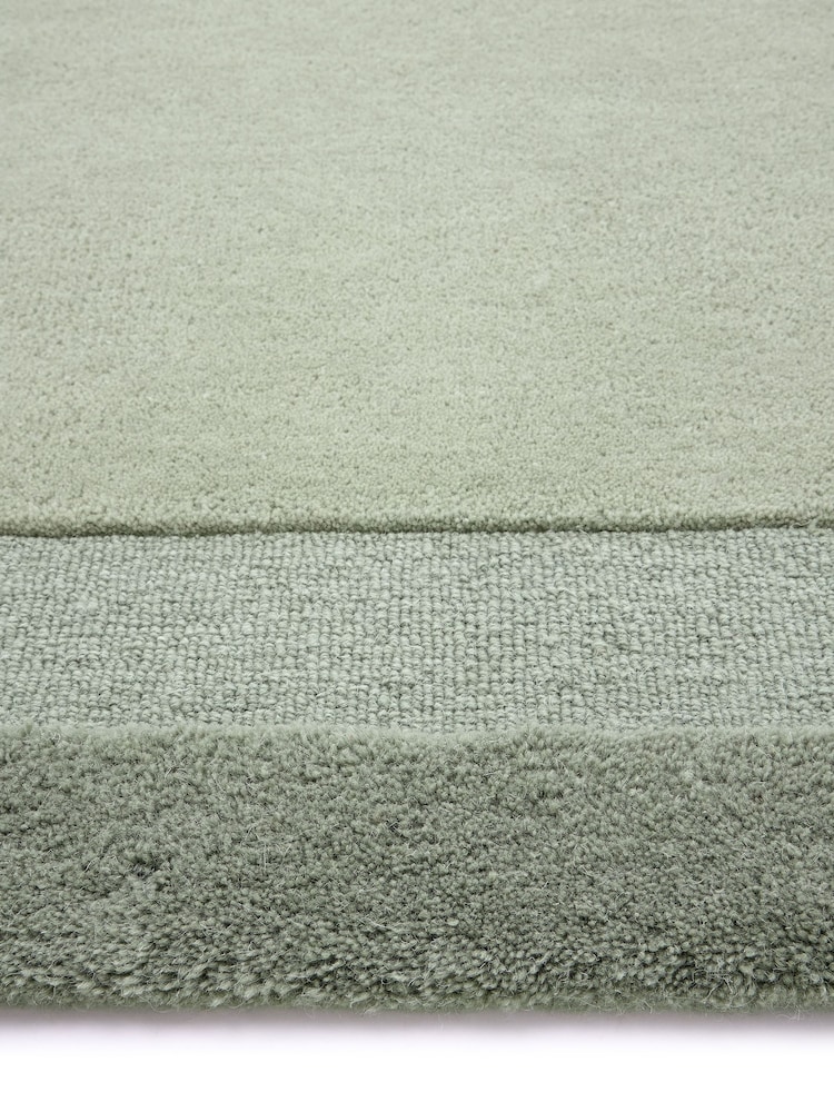 Origin Rugs Soft Green Stacked Border Rug - Image 2 of 5 Origin Rugs Soft Green Stacked Border Rug - Image 2 of 5
