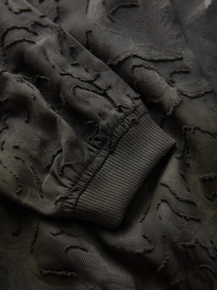 Black Burnout Bomber Jacket - Image 7 of 7
