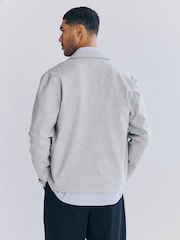 Light Grey Jersey Shacket - Image 3 of 5