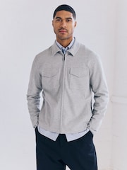 Light Grey Jersey Shacket - Image 5 of 5