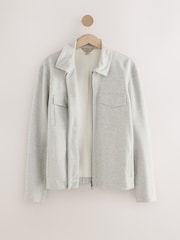 Light Grey Jersey Shacket - Image 6 of 9