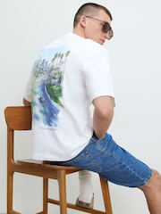 River Island White Oversized F1 Racecar T-Shirt - Image 4 of 4