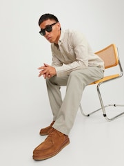 Szary - JACK & JONES Kane Relaxed Fit Chinos - Obraz 4 z 7