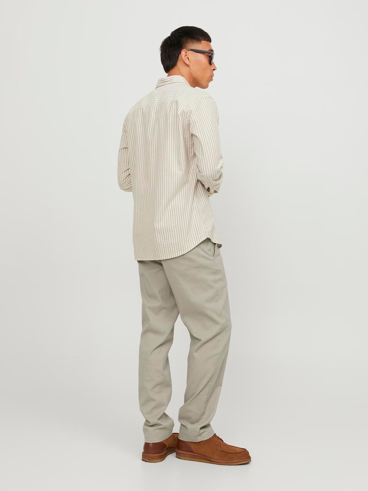 JACK & JONES Grey Kane Relaxed Fit Chinos - Image 5 of 5 JACK & JONES Grey Kane Relaxed Fit Chinos - Image 5 of 5