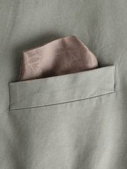 Sage Green Regular Fit Cotton Blend Blazer With Linen and Lyocell - Image 10 of 10