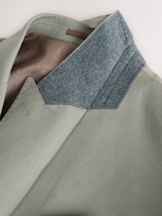 Sage Green Regular Fit Cotton Blend Blazer With Linen and Lyocell - Image 8 of 10