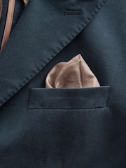 Navy Regular Fit Cotton Blend Blazer With Linen and Lyocell - Image 12 of 12