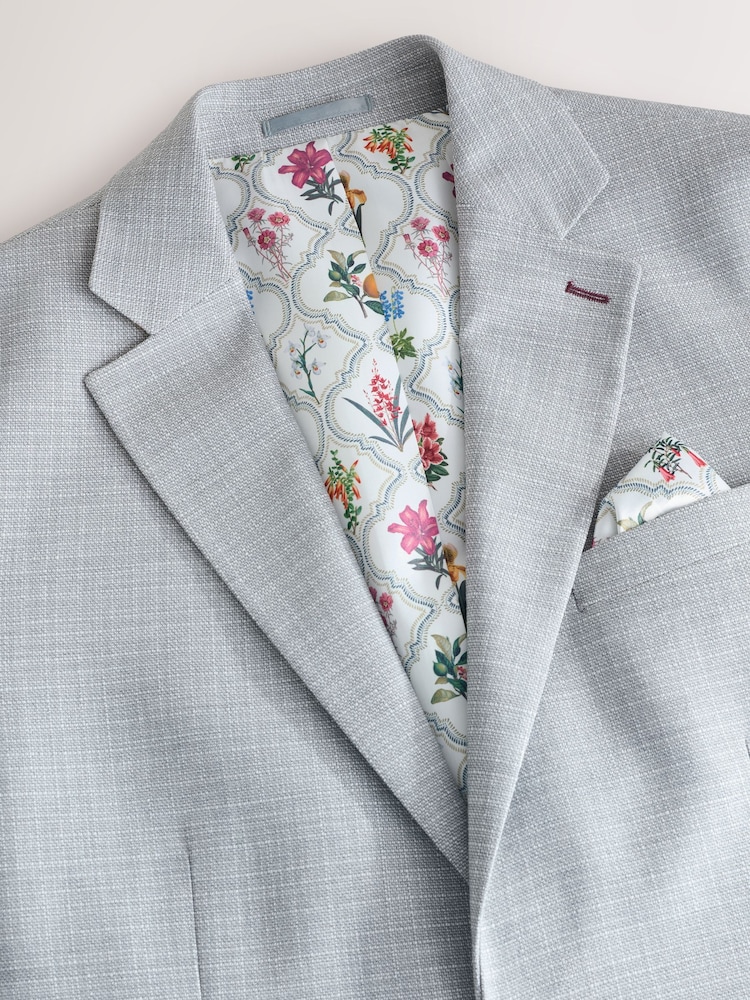 Gris clair - Blazer intelligent texturé - Image 7 of 9