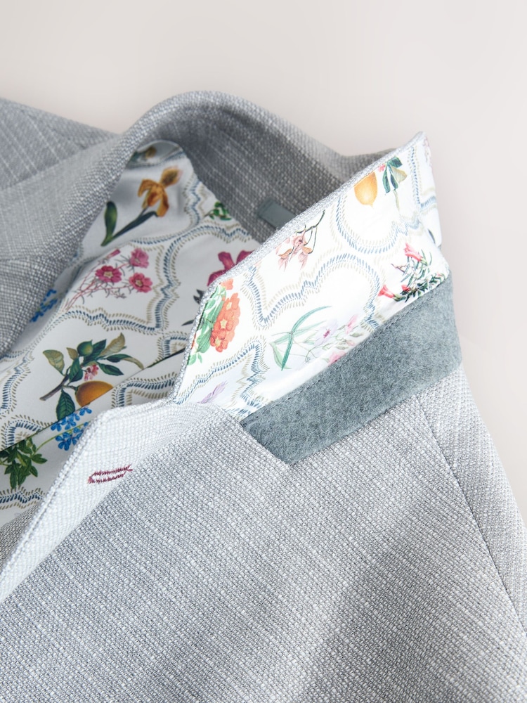Gris clair - Blazer intelligent texturé - Image 8 of 9
