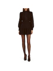 Bardot Black Remy Mini Lace Dress - Image 2 of 5