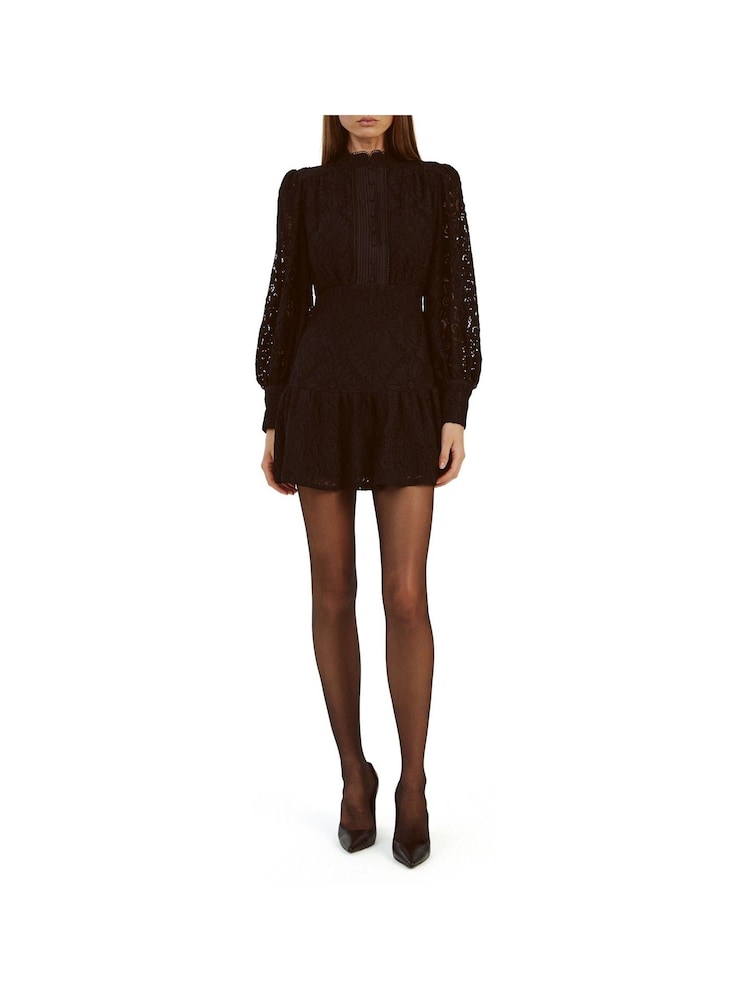 Bardot Black Remy Mini Lace Dress - Image 2 of 5